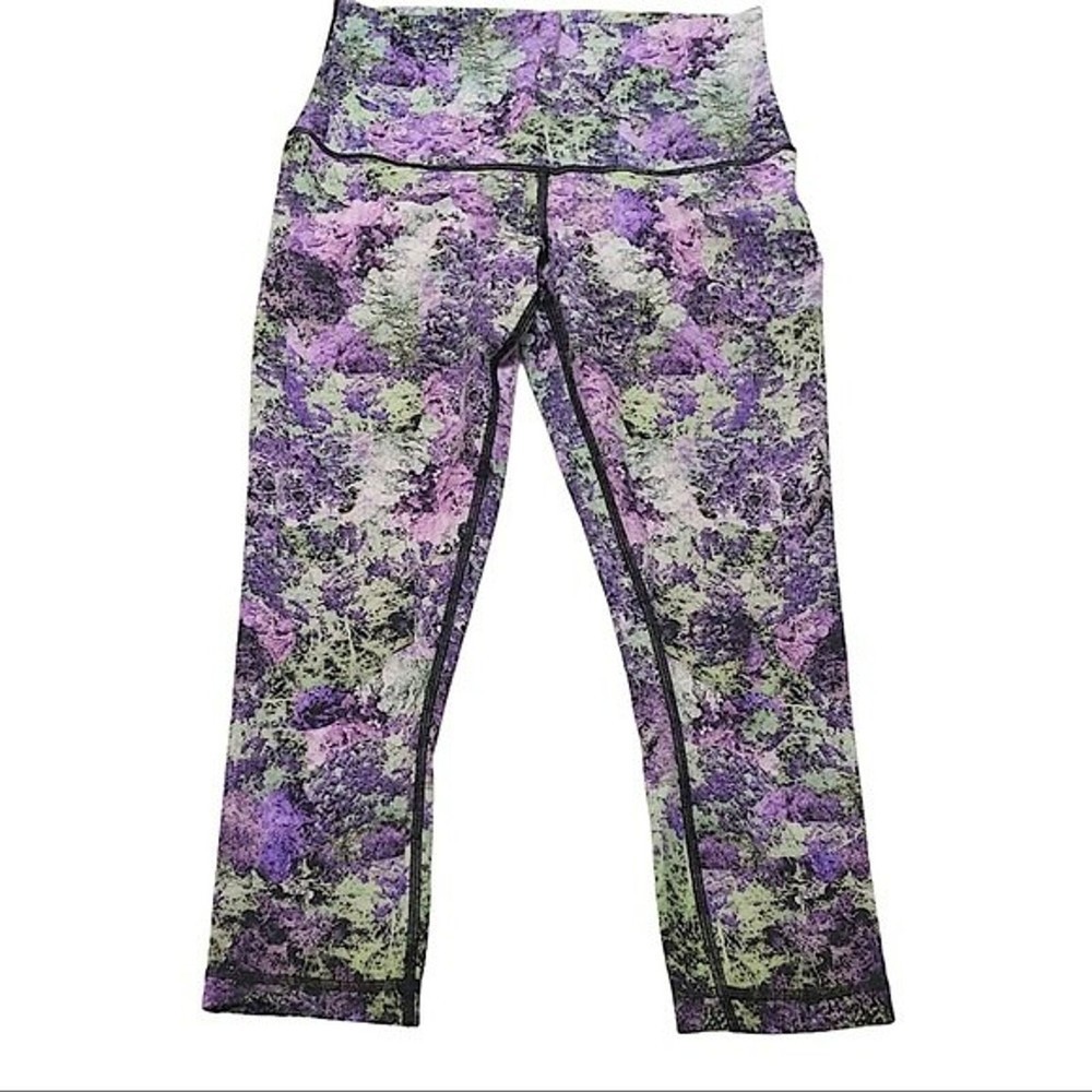 lululemon athletica Purple & Green Printed Leggings